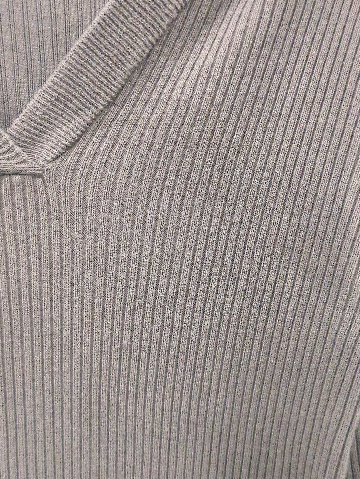 quaranciel:〈手洗い可能〉コットン リブ Vネック プルオーバー