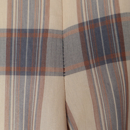 〈手洗い可能〉ウエストギャザーチェックパンツ