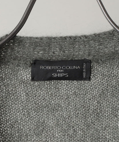 【SHIPS別注】ROBERTO COLLINA: リラックス モヘヤ カーディガン