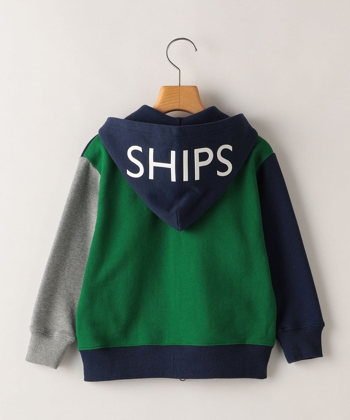 SHIPS KIDS:100〜130cm / ロゴ フード ジップ パーカー