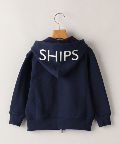 SHIPS KIDS:100〜130cm / ロゴ フード ジップ パーカー