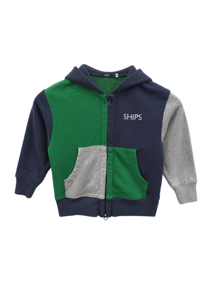 SHIPS KIDS:100〜130cm / ロゴ フード ジップ パーカー