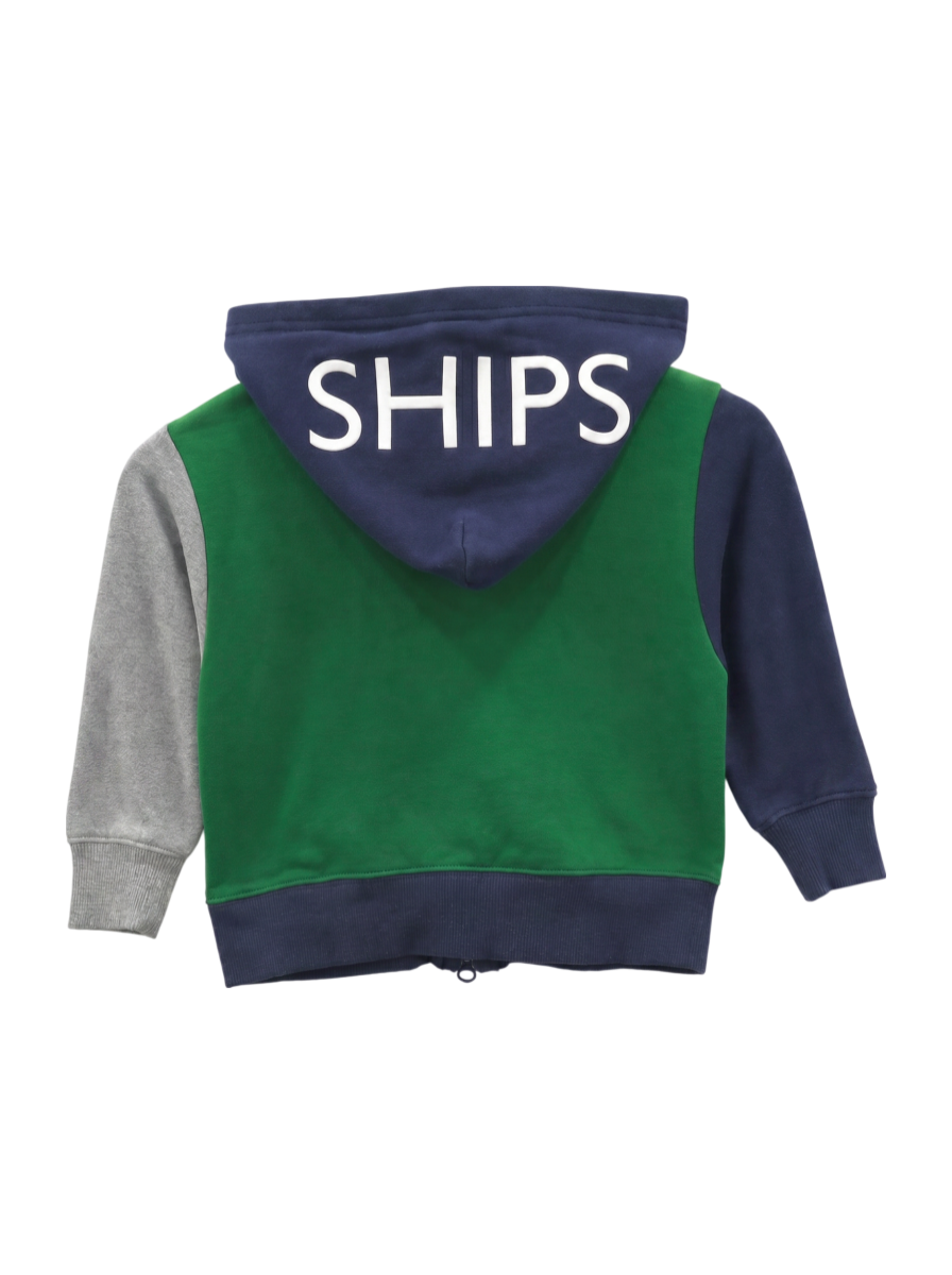 SHIPS KIDS:100〜130cm / ロゴ フード ジップ パーカー