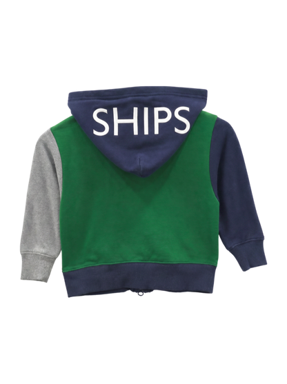 SHIPS KIDS:100〜130cm / ロゴ フード ジップ パーカー
