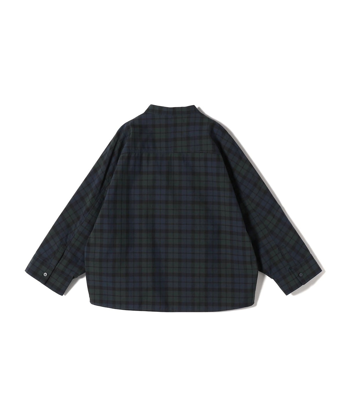 SHIPS Primary Navy Label:〈洗濯機可能〉ブラック ウォッチ シャツ