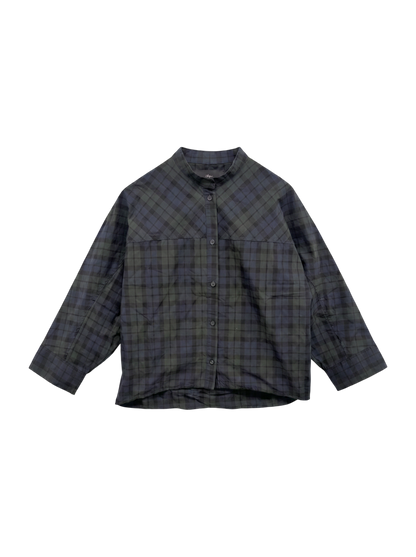 SHIPS Primary Navy Label:〈洗濯機可能〉ブラック ウォッチ シャツ