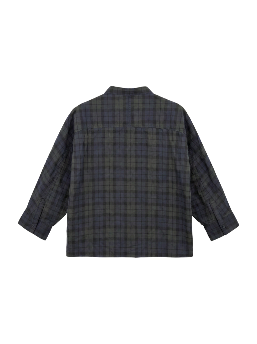 SHIPS Primary Navy Label:〈洗濯機可能〉ブラック ウォッチ シャツ