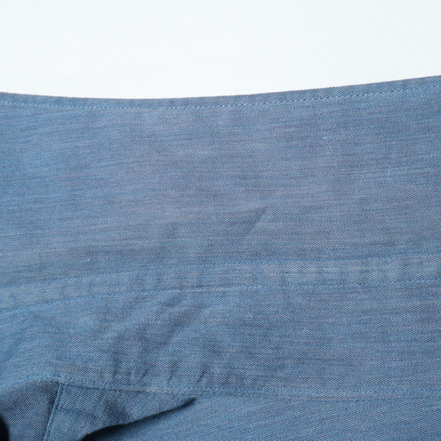SHIPS:【テレワーク対応可能】SPAIN FABRIC ウォッシュド  インディゴライク ワイドカラー シャツ