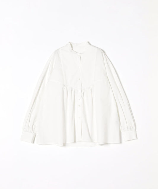 SHIPS any:〈洗濯機可能〉REPREVE スタンドカラー フレア シャツ