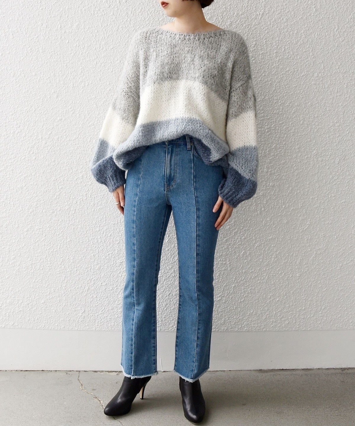 SHIPS any:〈ウォッシャブル〉センタークリース デニム パンツ［SHIPS any DENIM］