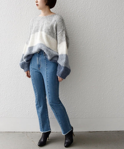SHIPS any:〈ウォッシャブル〉センタークリース デニム パンツ［SHIPS any DENIM］