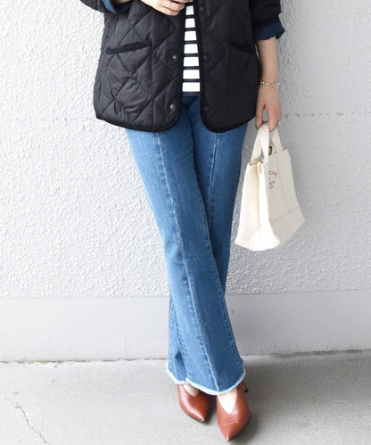 SHIPS any:〈ウォッシャブル〉センタークリース デニム パンツ［SHIPS any DENIM］