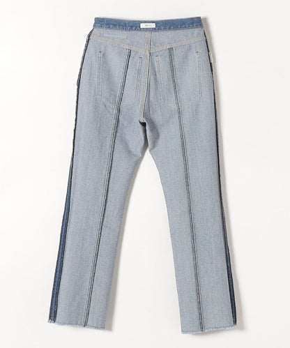SHIPS any:〈ウォッシャブル〉センタークリース デニム パンツ［SHIPS any DENIM］