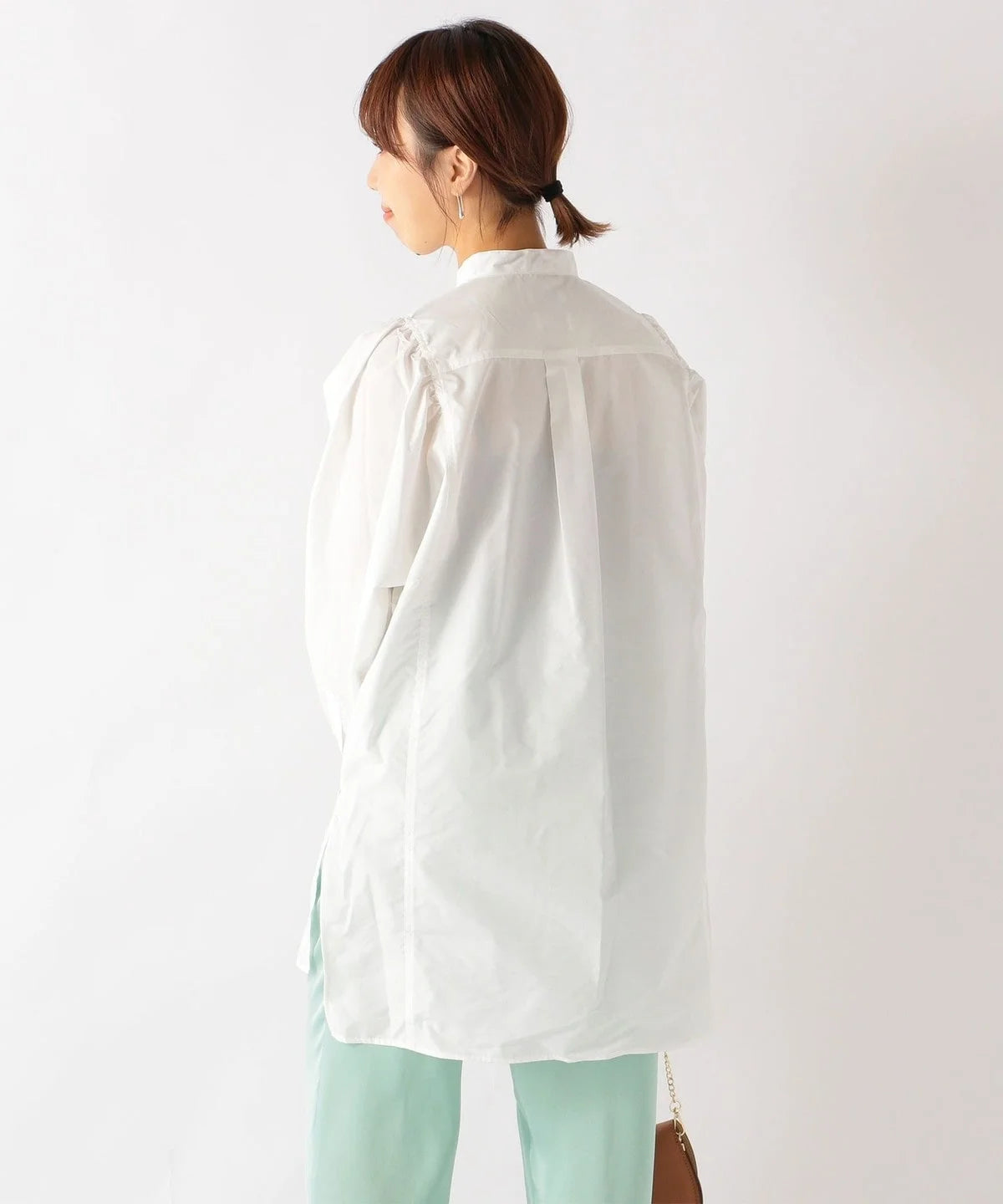 SHIPS any: パフスリーブ ロング シャツ