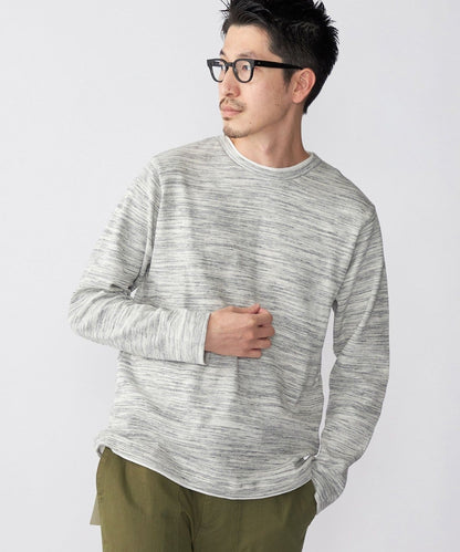 SHIPS: ワッフル フェイクレイヤード クルーネック Tシャツ (ロンT)