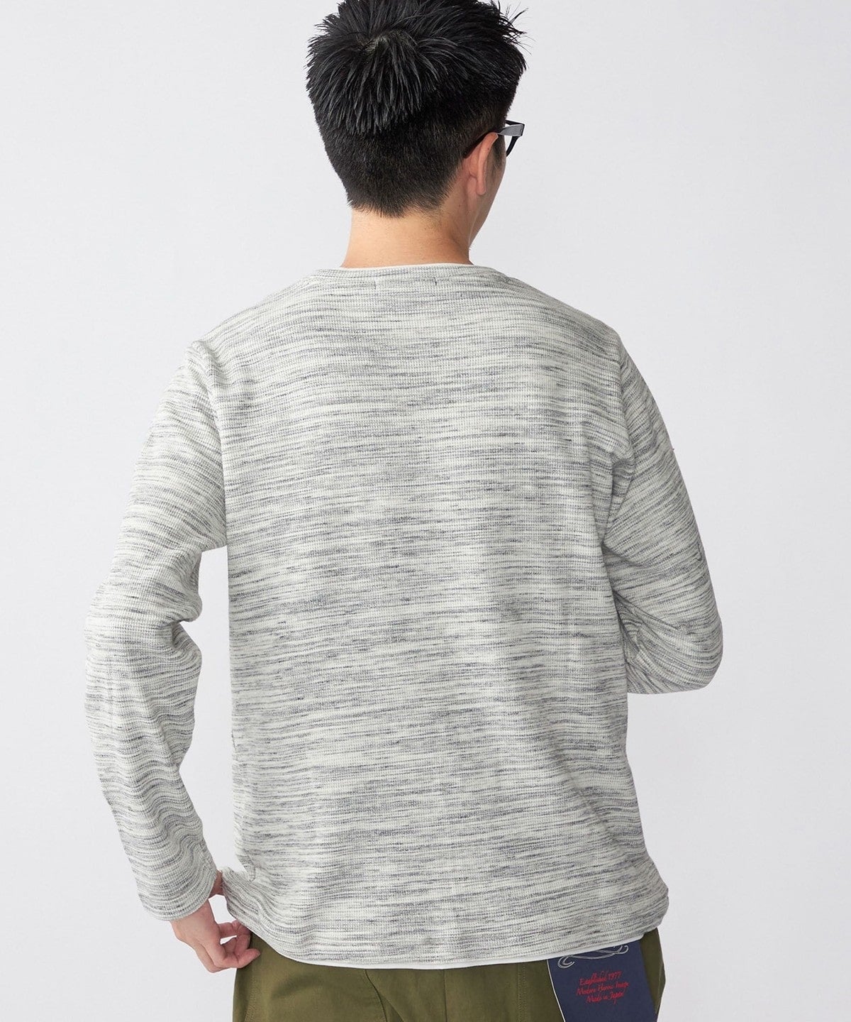 SHIPS: ワッフル フェイクレイヤード クルーネック Tシャツ (ロンT)
