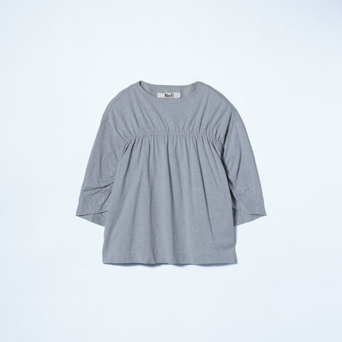 【SHIPS別注】Nell:〈手洗い可能〉フロント ギャザー Tシャツ