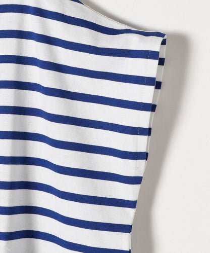 【SHIPS any別注】Le minor: ボートネック フレンチスリーブ ボーダーカットソー