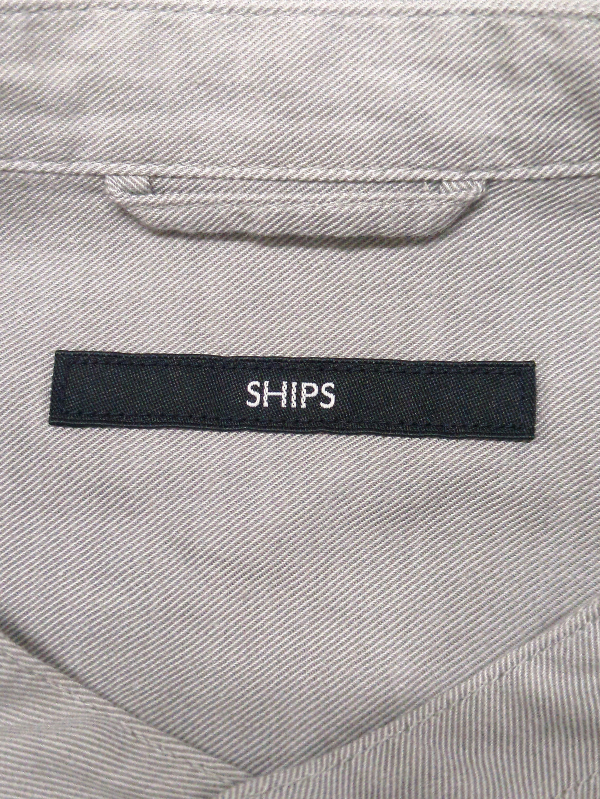 SHIPS: コットン/シルク ソフィアブル加工 バンドカラー シャツ