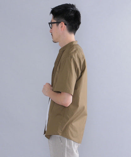 SHIPS: バンドカラー スキッパーシャツ S/S
