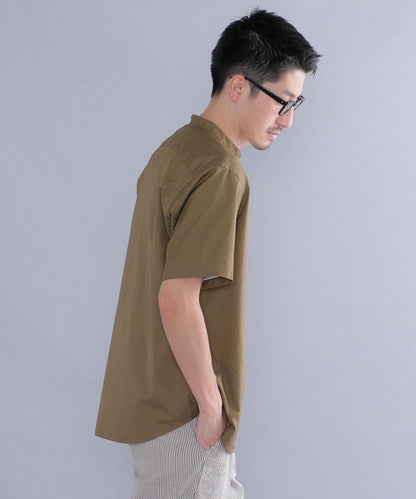 SHIPS: バンドカラー スキッパーシャツ S/S