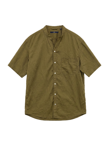 SHIPS: バンドカラー スキッパーシャツ S/S