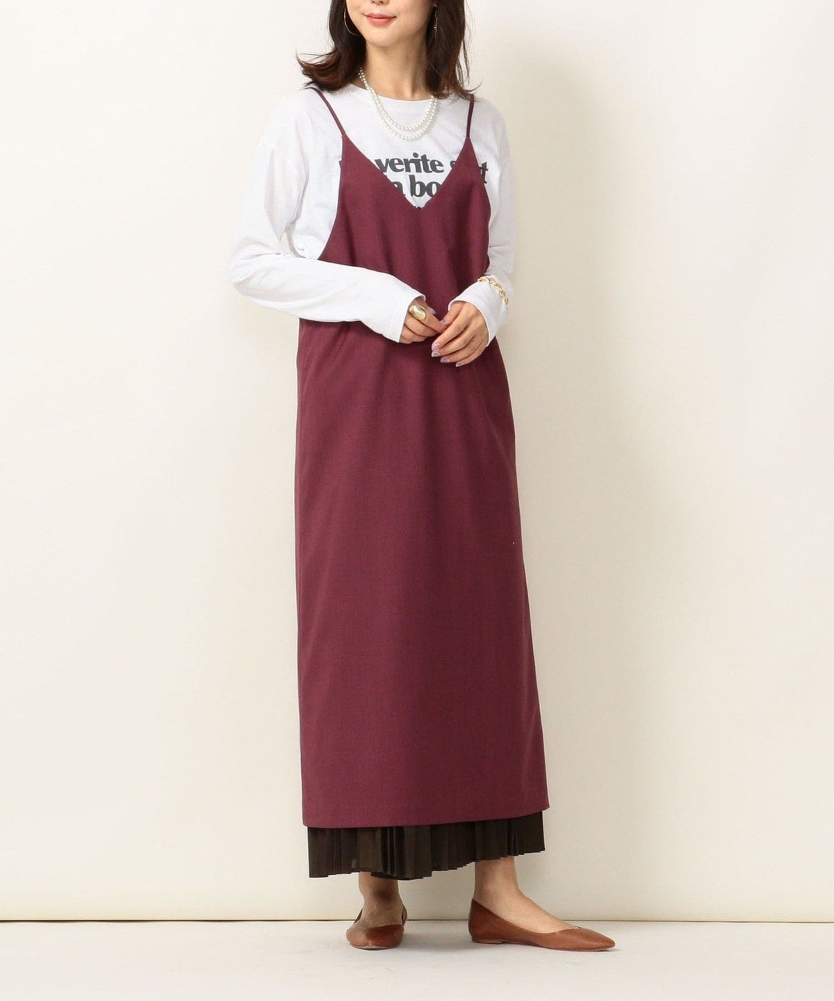 SHIPS any: シンプル キャミワンピース 20FW