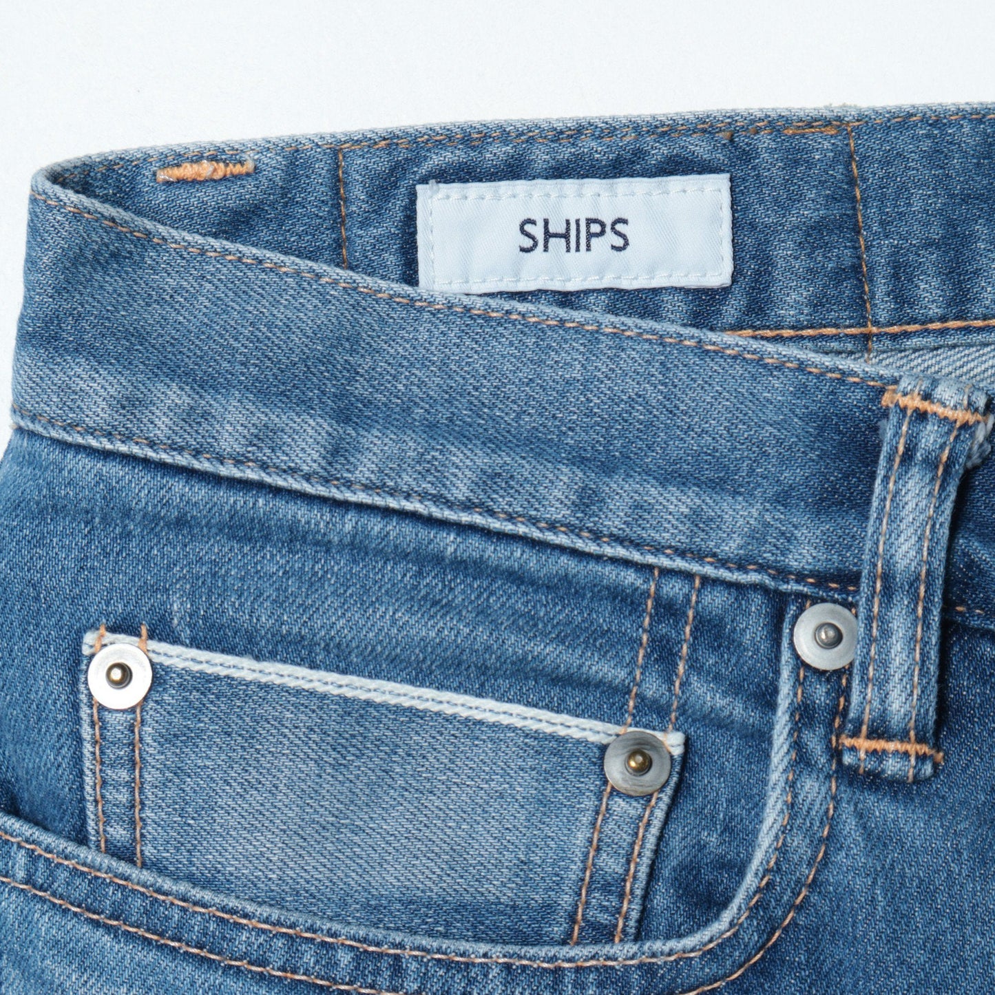 SHIPS:5PKT USED SELVAGE DENIM PT