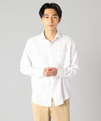 SHIPS: <ストレッチ> セミワイドカラー レノクロス シャツ