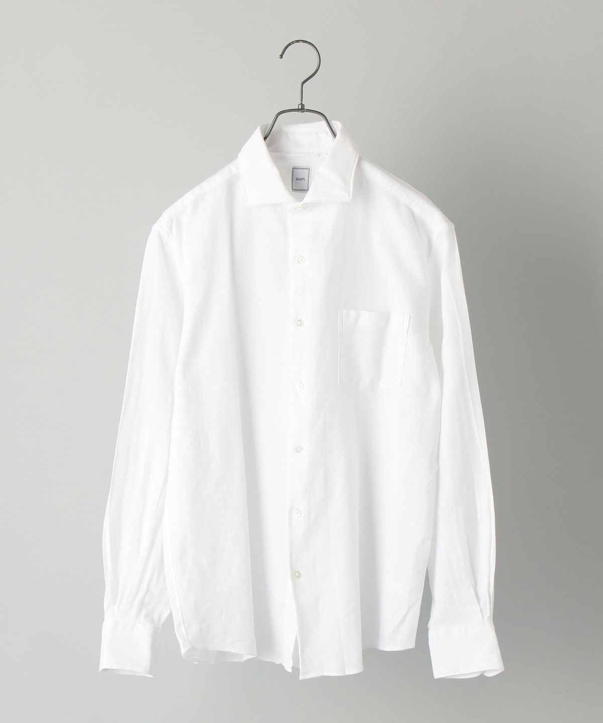 SHIPS: <ストレッチ> セミワイドカラー レノクロス シャツ