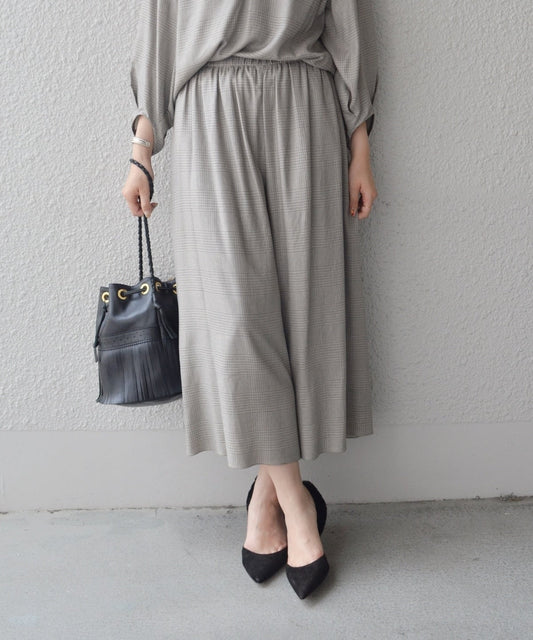 【手洗い可能】グレンチェックスカーチョ