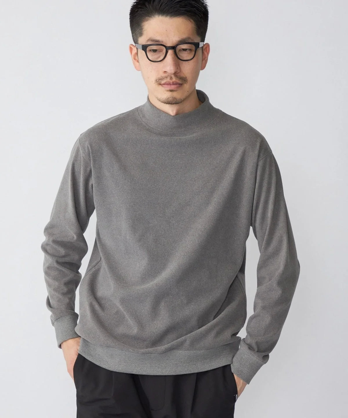 SHIPS: モイスチャー ハイネック プルオーバー 22FW