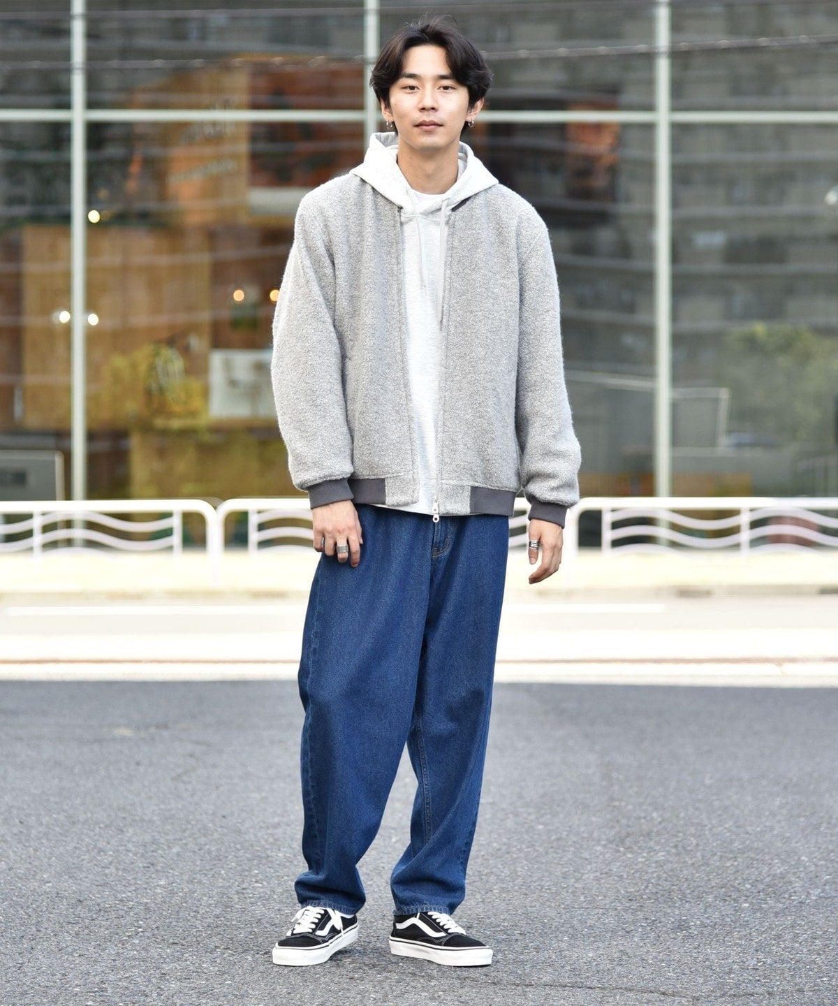 SHIPS: ウール ボア パイル リブ ブルゾン