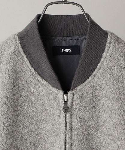 SHIPS: ウール ボア パイル リブ ブルゾン