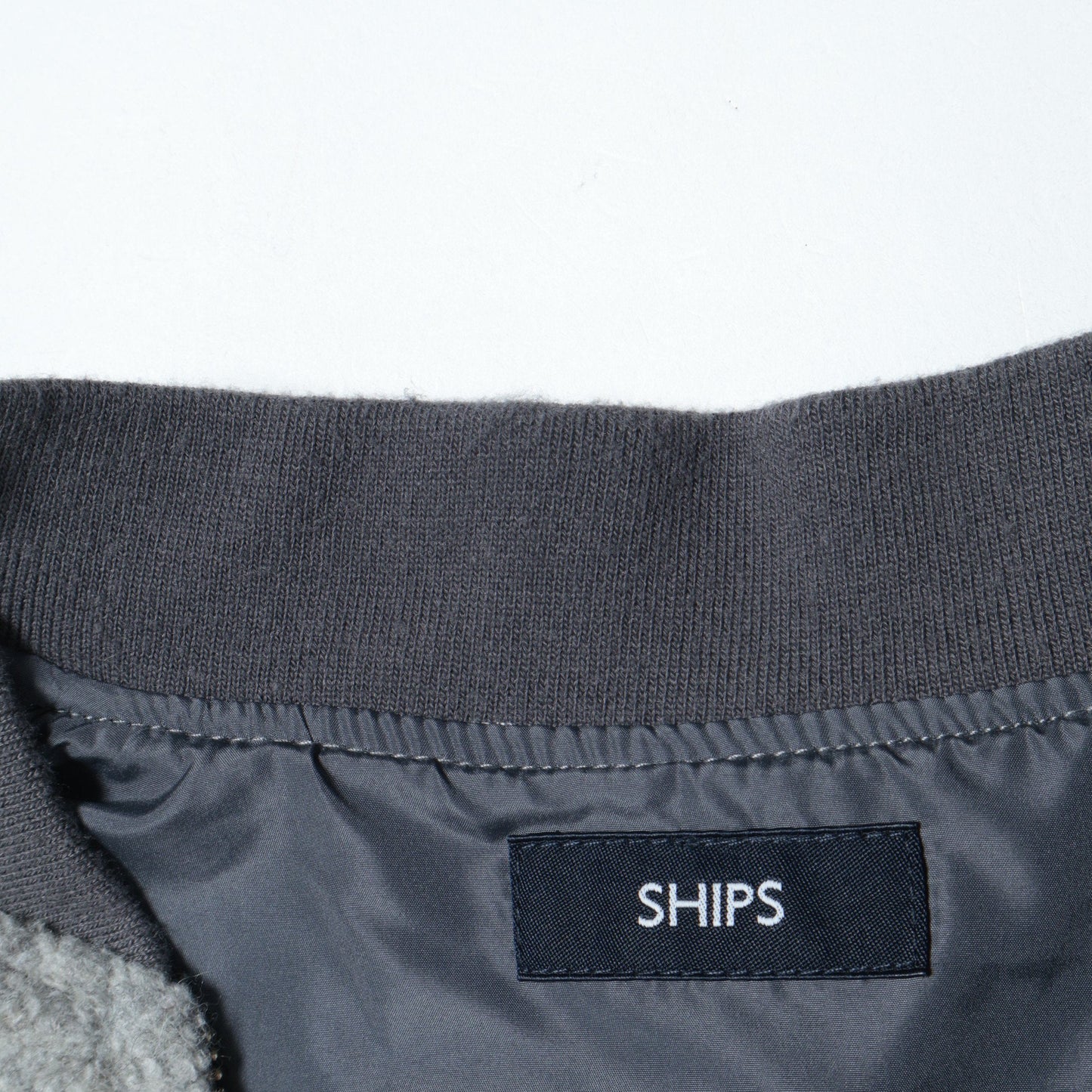 SHIPS: ウール ボア パイル リブ ブルゾン