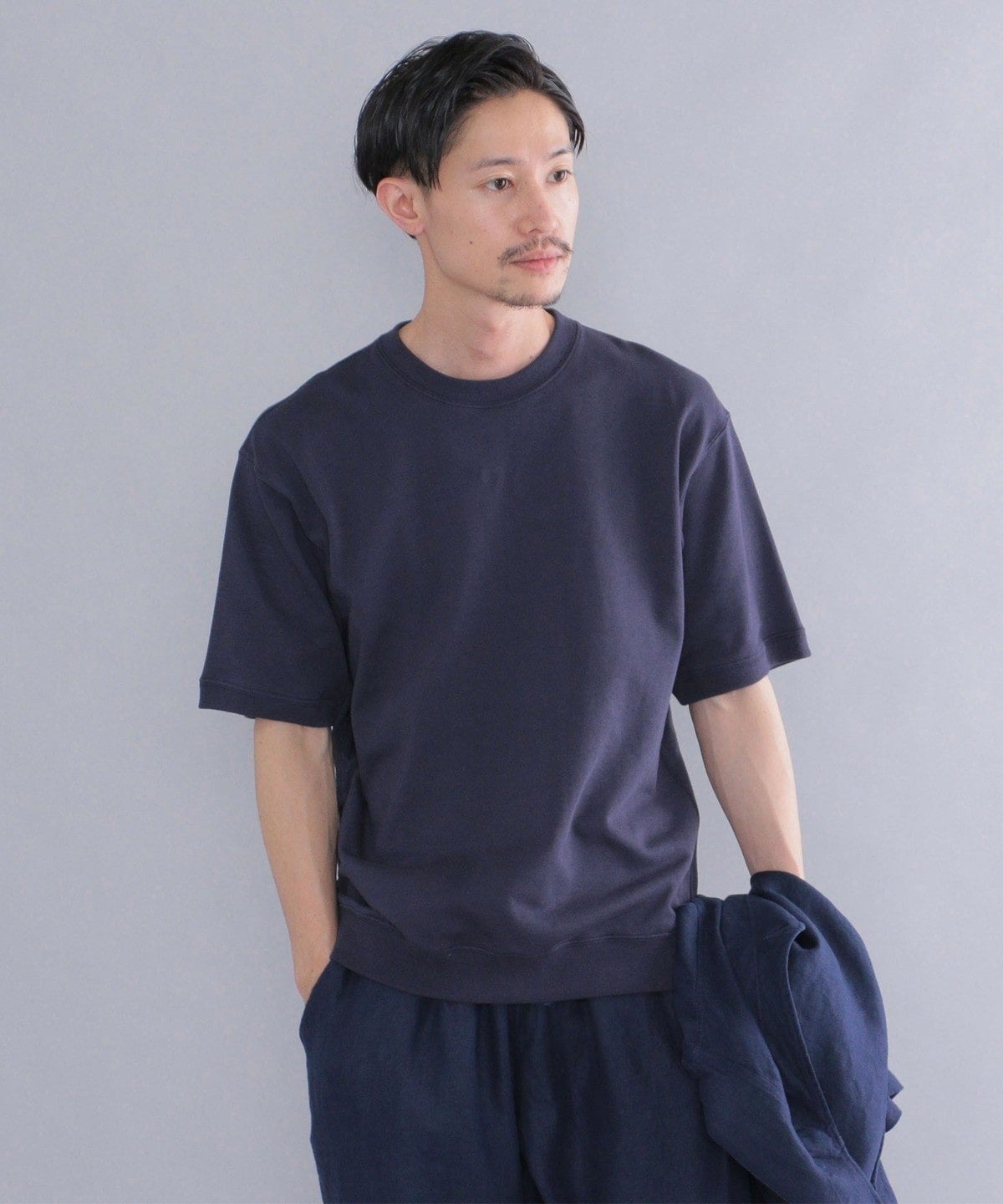 SHIPS: スヴィン コットン スウェット Tシャツ