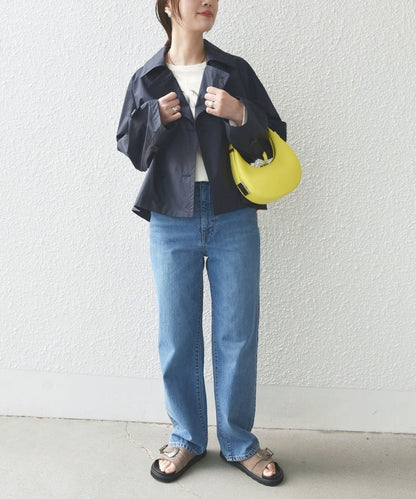 〈手洗い可能〉タイプライター ボリューム スリーブ ショート トレンチ コート