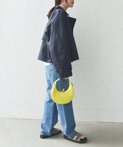 〈手洗い可能〉タイプライター ボリューム スリーブ ショート トレンチ コート