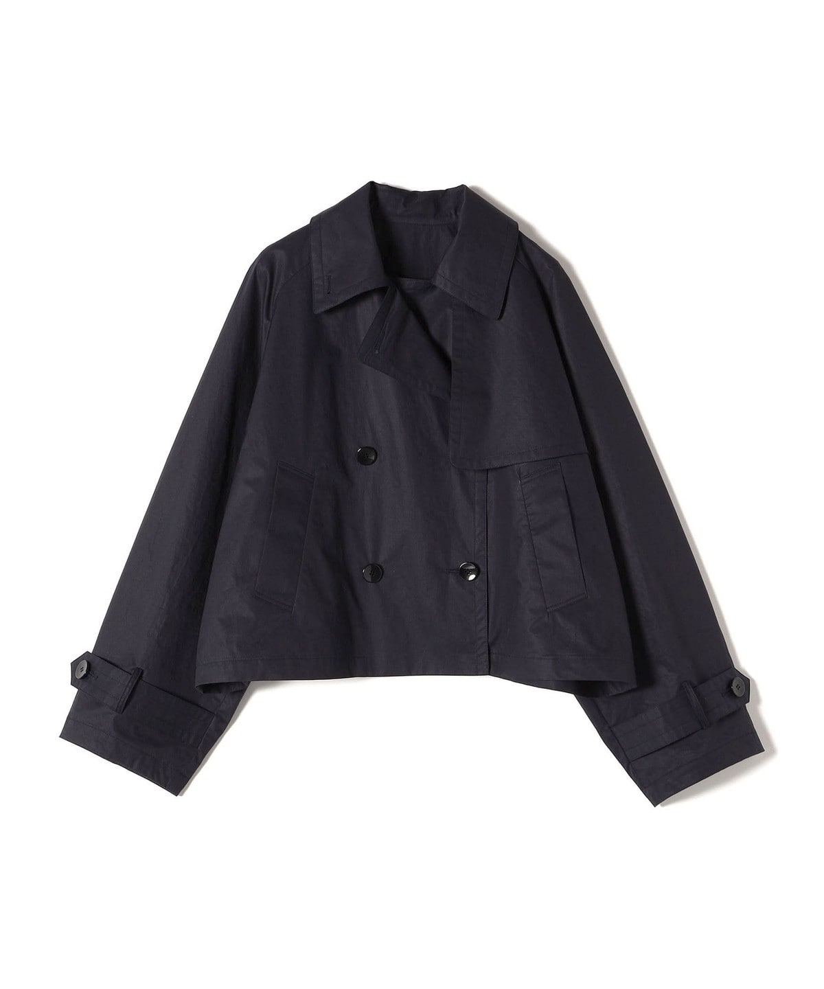 〈手洗い可能〉タイプライター ボリューム スリーブ ショート トレンチ コート