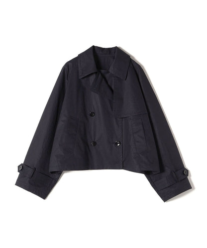 〈手洗い可能〉タイプライター ボリューム スリーブ ショート トレンチ コート