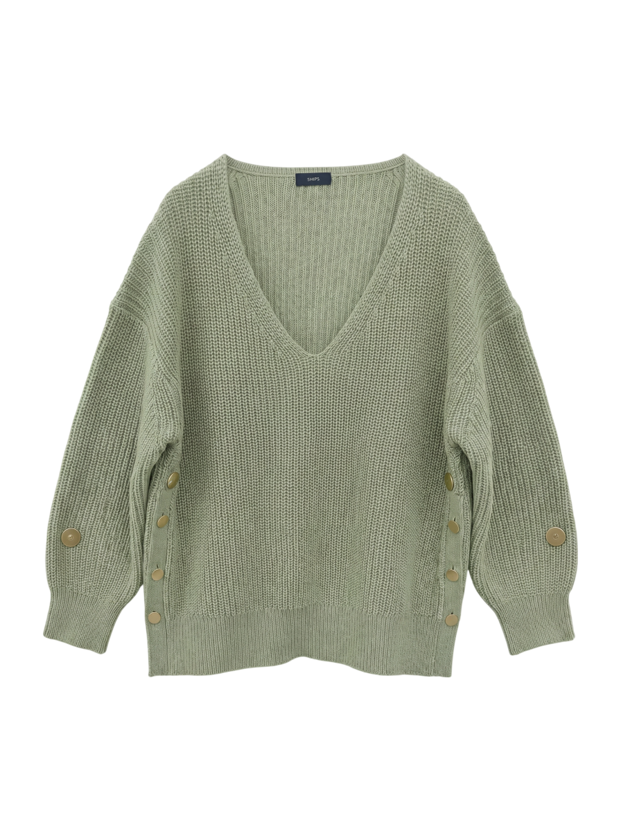 【WEB限定】〈手洗い可能〉スキッパーニット×ロンTセット 21FW