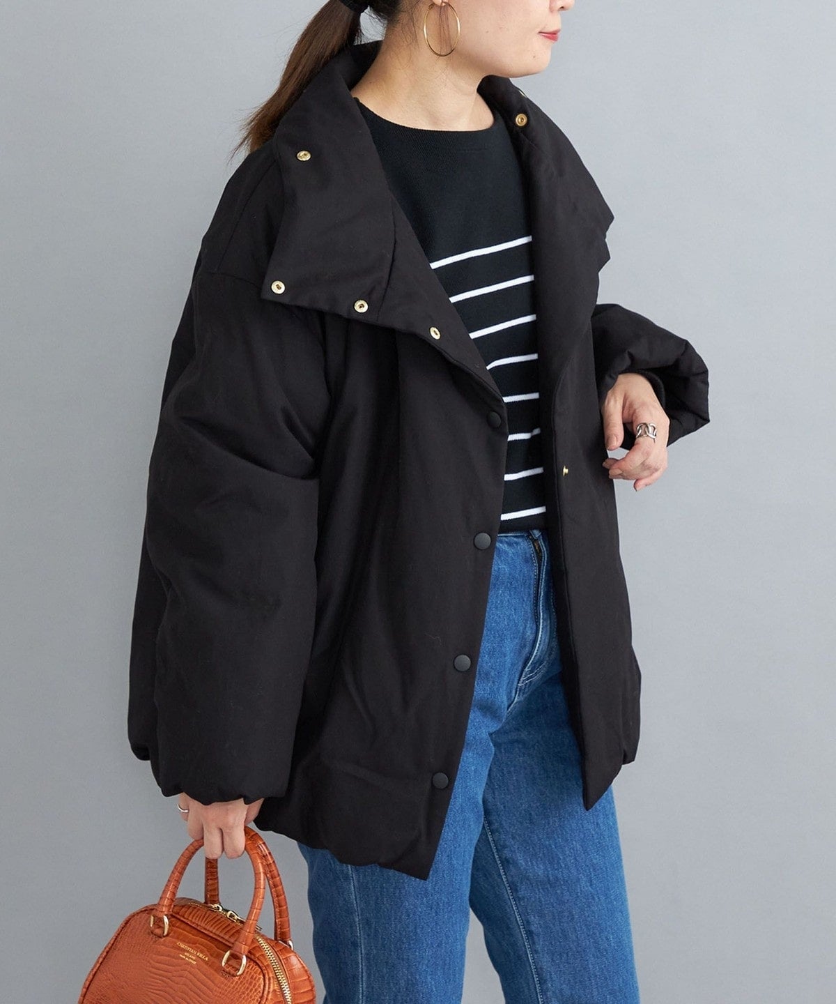 〈撥水加工〉コットンポリ ウェザー 中綿コート