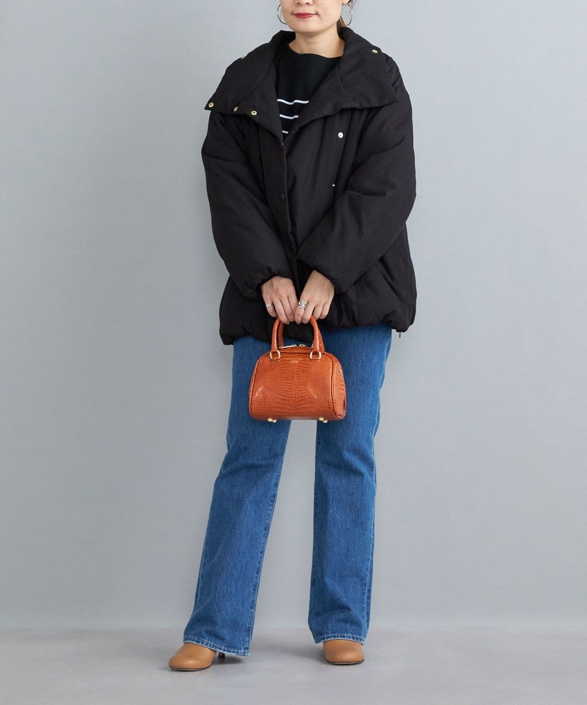 〈撥水加工〉コットンポリ ウェザー 中綿コート