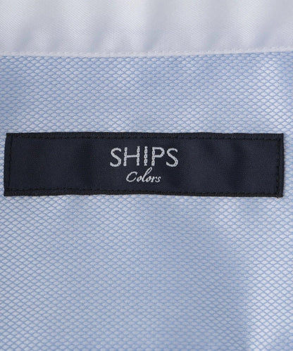 SHIPS Colors: ワイドカラー クレリック ドレスシャツ