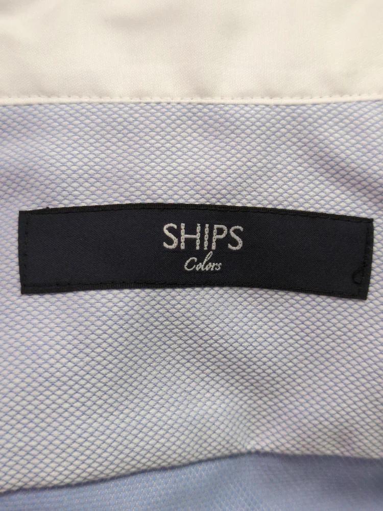 SHIPS Colors: ワイドカラー クレリック ドレスシャツ