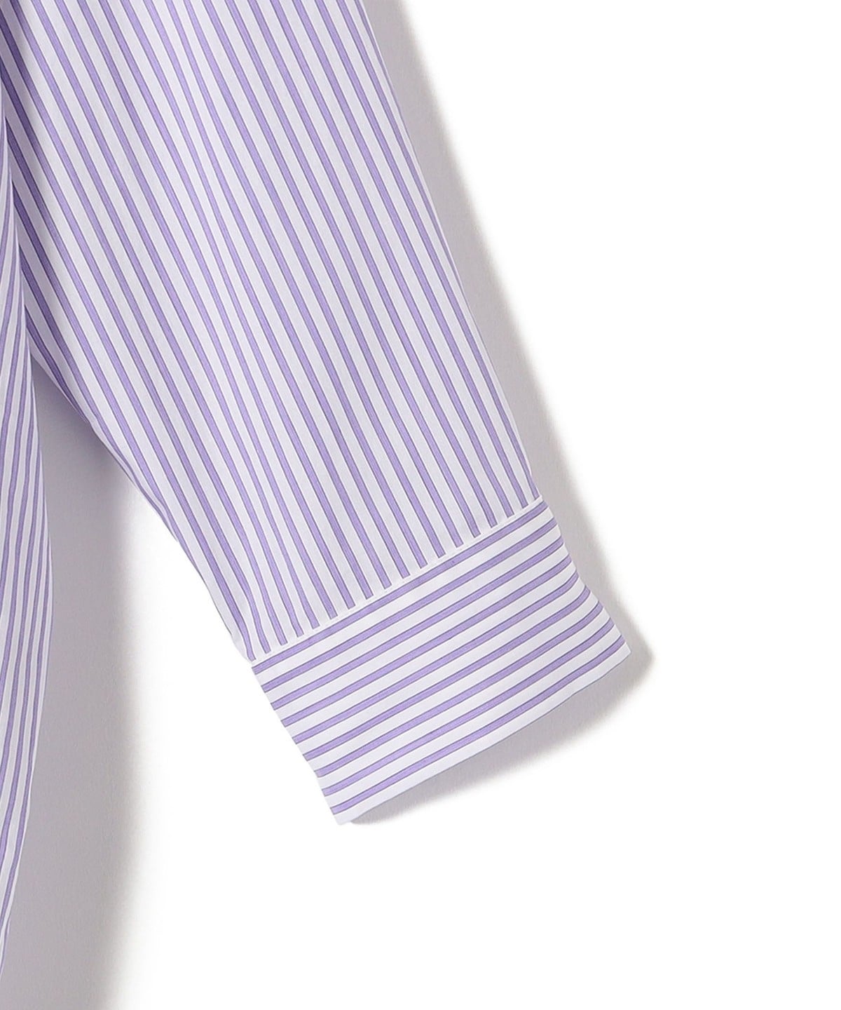 SHIPS Primary Navy Label:〈手洗い可能〉ALBINI パープルストライプ ビッグ シャツ