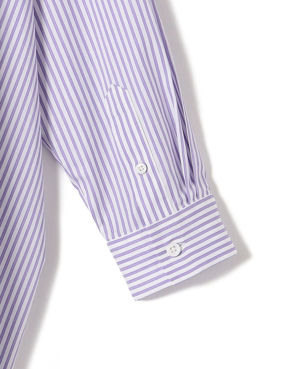 SHIPS Primary Navy Label:〈手洗い可能〉ALBINI パープルストライプ ビッグ シャツ