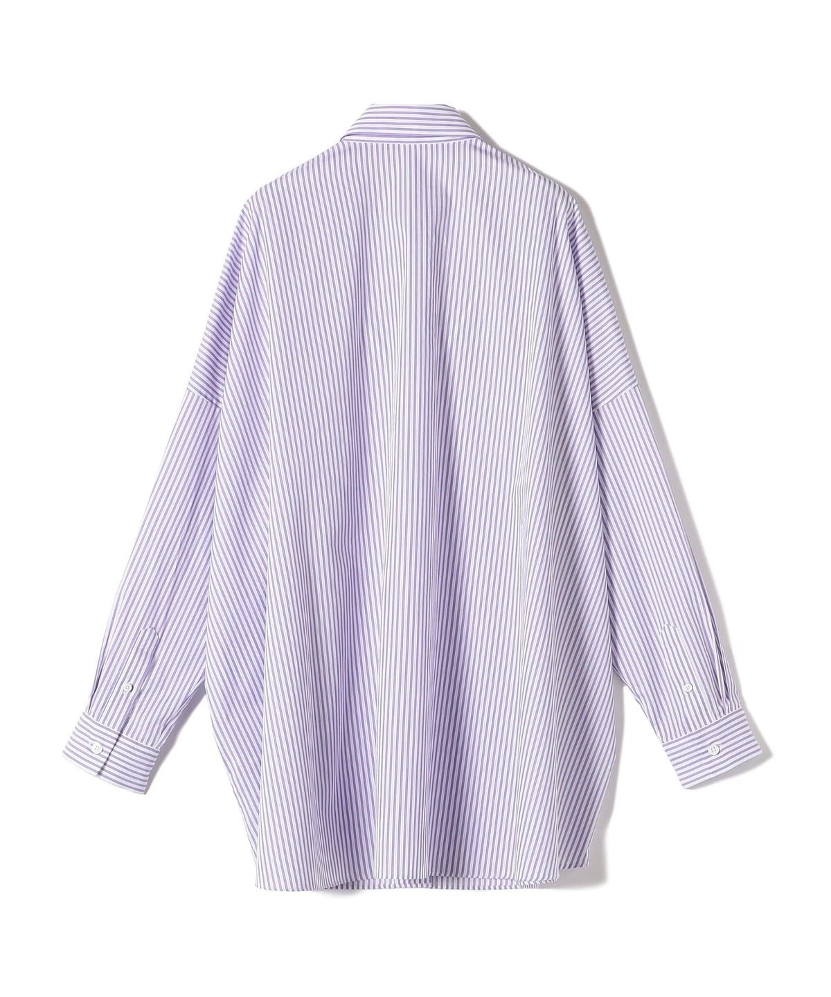 SHIPS Primary Navy Label:〈手洗い可能〉ALBINI パープルストライプ ビッグ シャツ