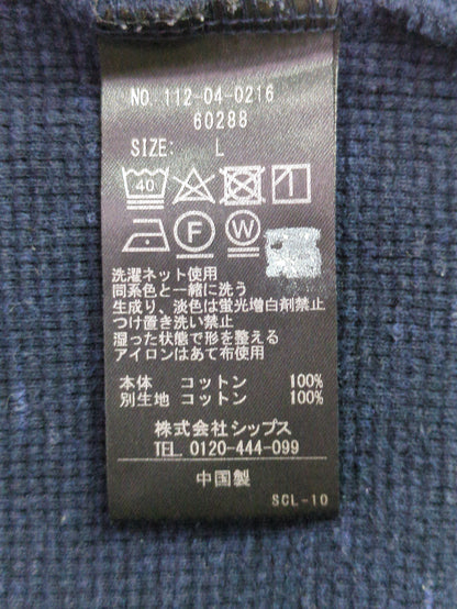 SHIPS: ワッフル フェイクレイヤード クルーネック ロングスリーブ Tシャツ (ロンT)