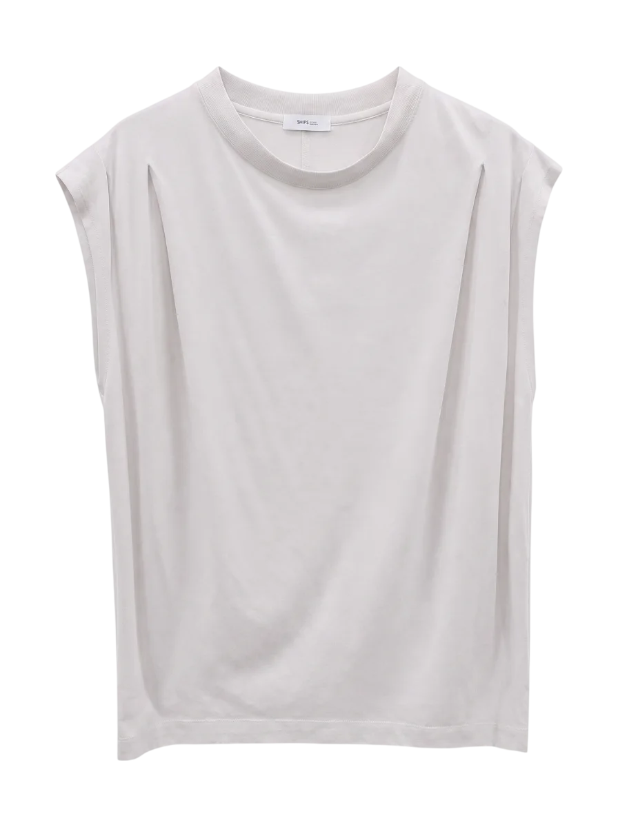 SHIPS any:〈洗濯機可能〉ショルダータック フレンチ ルーズ TEE